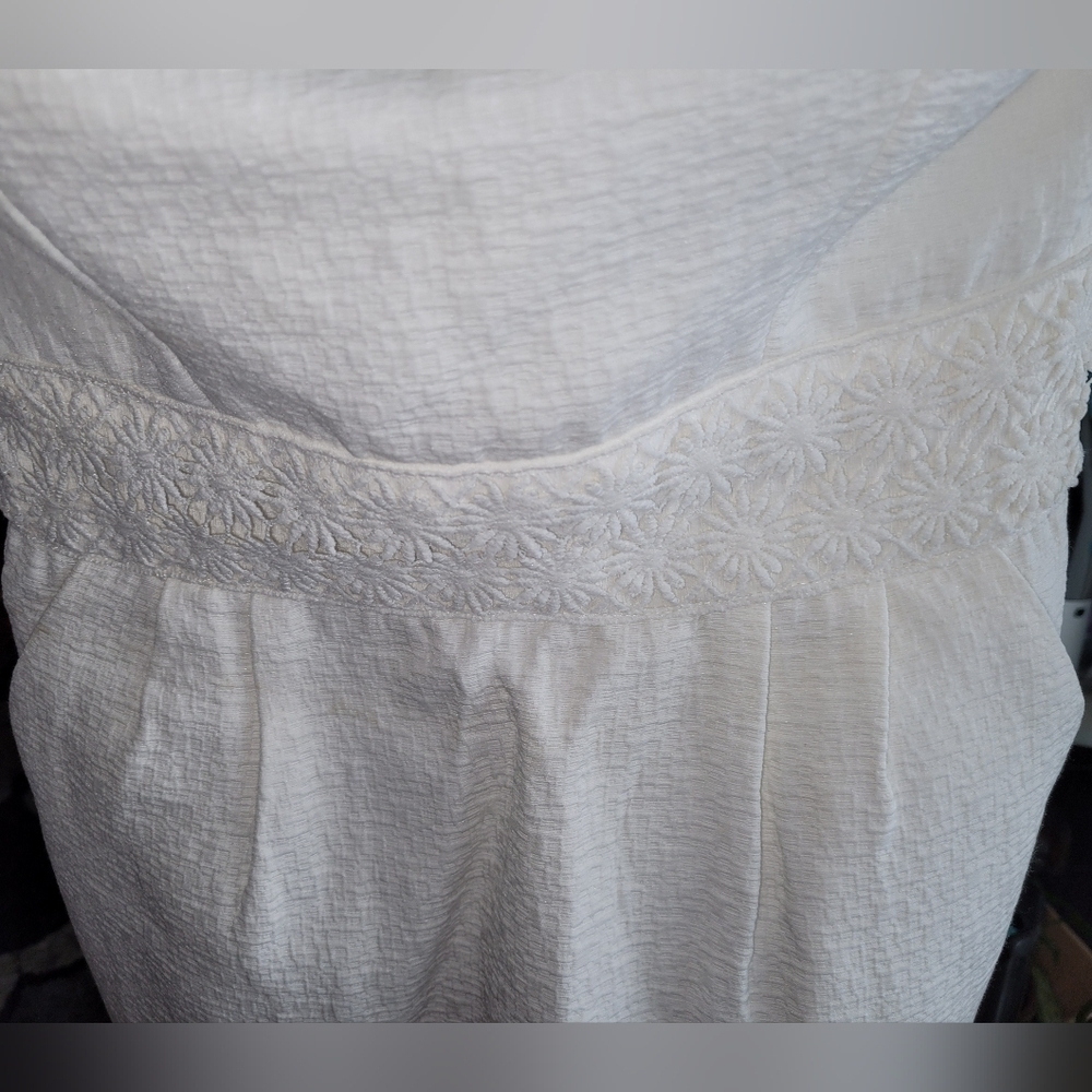 NWT's Speechless Strapless Eyelet Layered Mini Dress Size 7 White Fit & Flare - Picture 2 of 5